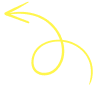 Yellow hand-drawn arrow with a loop on a black background.