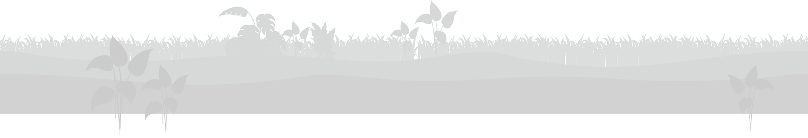 Silhouette of plants with leaves against a gradient background, featuring rows of foliage in various shades of gray.